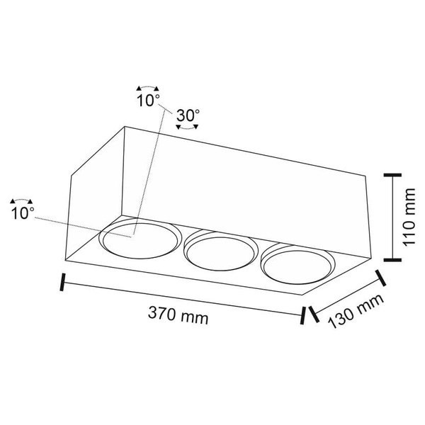 Spot LAMPA sufitowa YATOMI 7135 Shilo metalowa OPRAWA regulowana listwa prostokątna biała