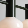 Szklana wisząca lampa Flo 3 Moss 7000E26_S do sypialni zielona