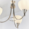 Lampa wisząca Alton 1805-3SC kielichy szkło opalowe satynowy chrom
