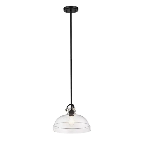Lampa wisząca nad wyspę Hampton przezroczysta grafitowa szklana 1xE27 ELS-HAMPTON-P-GR