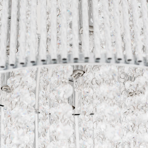 Lampa wisząca z kryształami Anabella P0207-07D-F4QL Italux okrąg srebrny przezroczysty