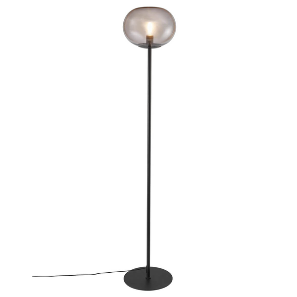 Kulista lampa podłogowa Alton 2010514047 szklana czarny przydymiony