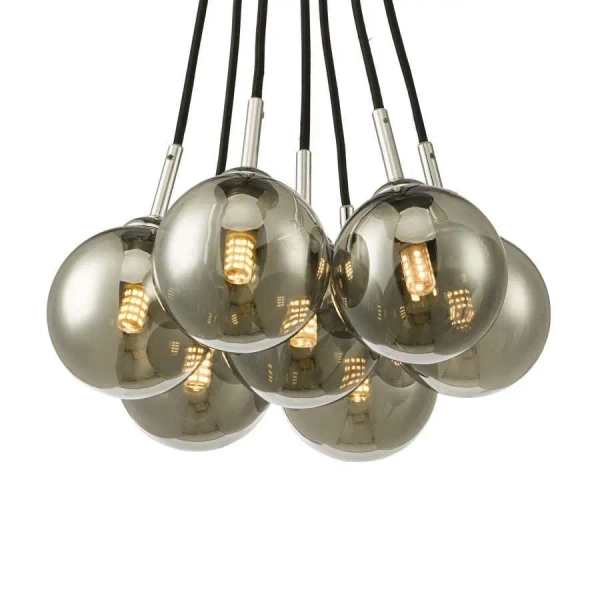 Zwisająca lampa kulista Elpis ELP342-01 bubble przydymione chrom