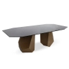 Szklana konsola CELESTE MM001501100383 czarna złota metal 120cm