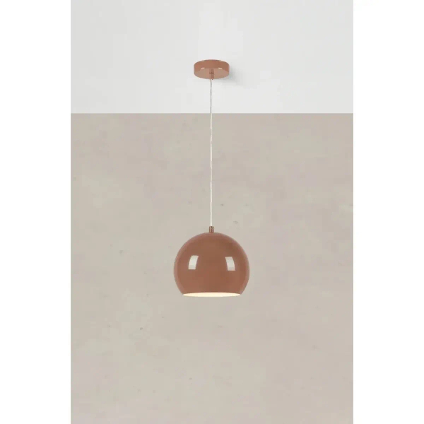 Wisząca lampa nad wyspę Pop 108990 lakierowana kula brązowy