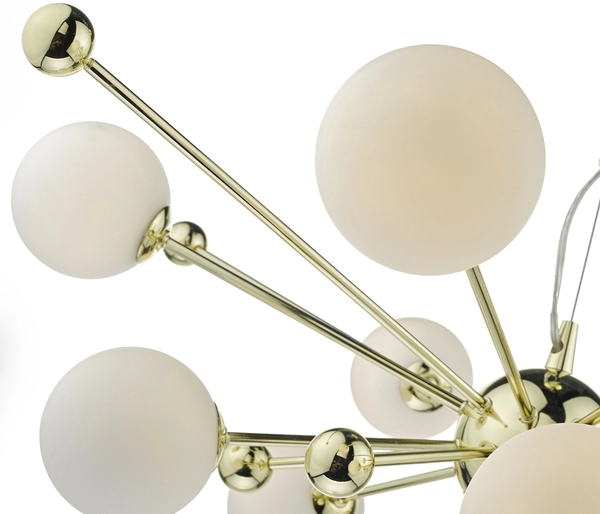 Żyrandol eklektyczny Ursa URS2335 Dar Lighting molekuły złoty opal