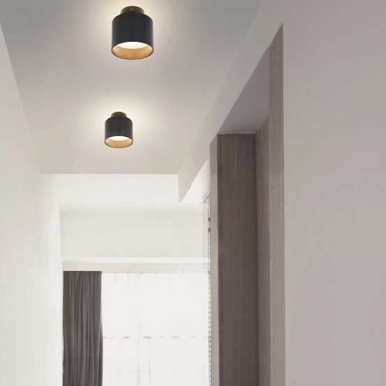 LAMPA sufitowa JENNY 12015B Globo metalowa OPRAWA tuba LED 8W + 4W 3000K 4000K spot czarny