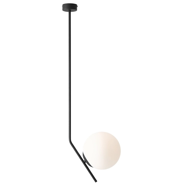 Szklana kula sufitowa GALLIA 1095PL_G1_L Aldex okrągła kula salonowa biała