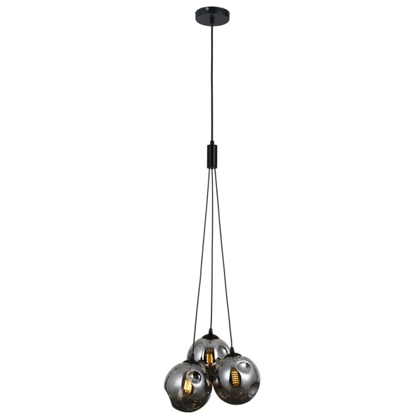 Lampa wisząca Perlos PND-54456-3A-HB-SMG Italux kule balls czarne