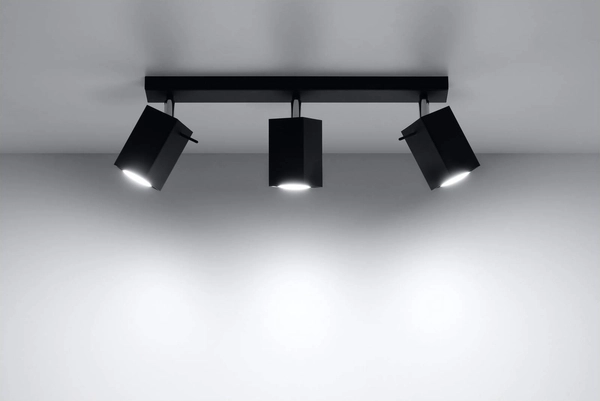 Reflektorki LAMPA sufitowa SL.0101 plafon OPRAWA metalowa czarna