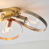 Pokojowa lampa sufitowa Hoop 97663 Endon okręgi mosiądz miedź nikiel