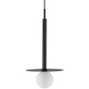 Wisząca lampa URUAPAN LE42886 kapelusz do salonu czarny biały