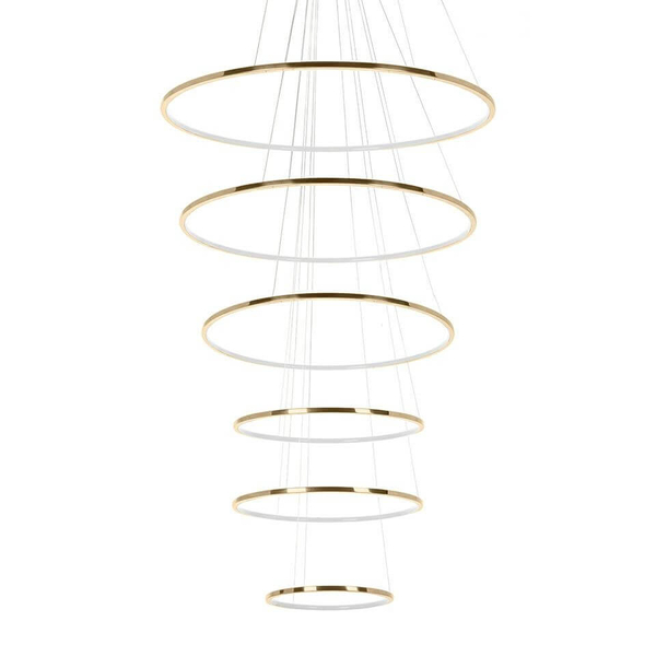 Wisząca lampa z pilotem Ring Slim MSE1501100164 Moosee LED 130W 3000K ringi złote