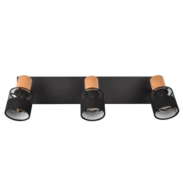 Lampa sufitowa Nandini 811700332 reflektorki regulowane drewno czarne