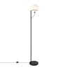 Podłogowa lampa kulista Wilson 2412594003 szklana metalowa czarna