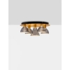 Glamour plafon SARDUNO LE45142 LED 35W 3000K złoto szara