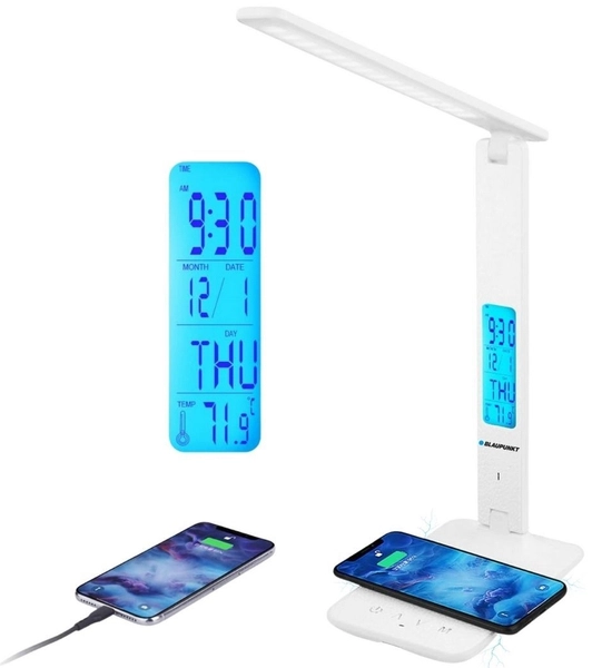 Lampka biurkowa Blaupunkt LBW6PRO LED 6W LCD stojąca biała