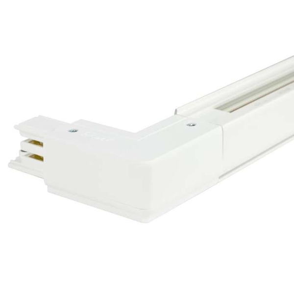 Lewy łącznik do szynoprzewodu 8118 Shilo kątowy 3-fazowy biały