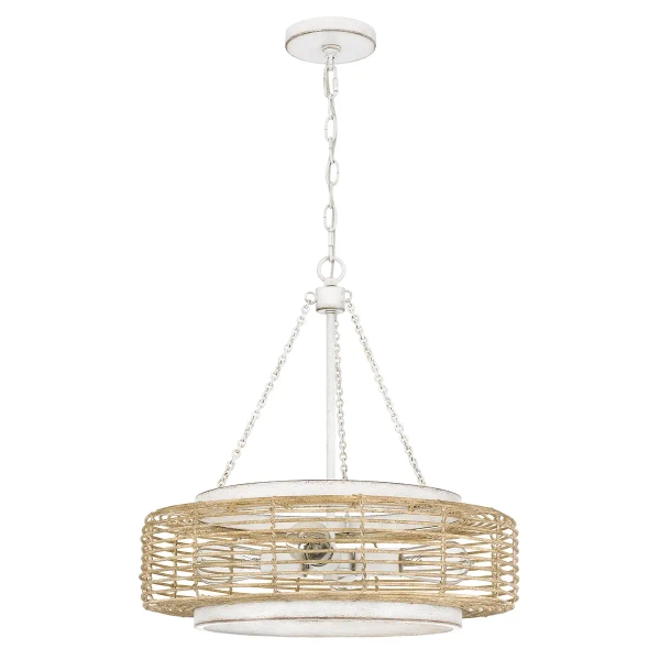 Boho wisząca lampa Waylon QZ-WAYLON-4P-AWH naturalna lina