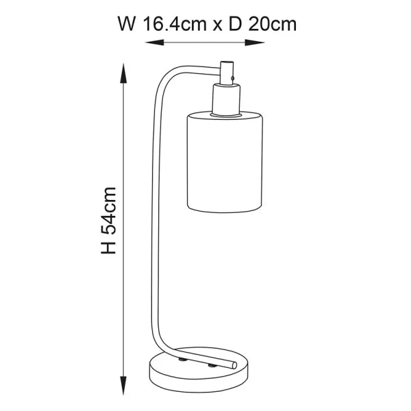 Lampka stołowa na komodę Toledo 90558 szklana nikiel przezroczysty