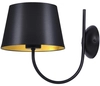 Ścienna lampa Sasto K-4337 klasyczna do salonu czarna złota