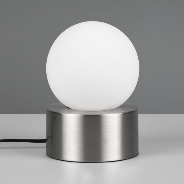 Sypialniana lampka stołowa Countess R59051007 RL Light bańka nikiel biały
