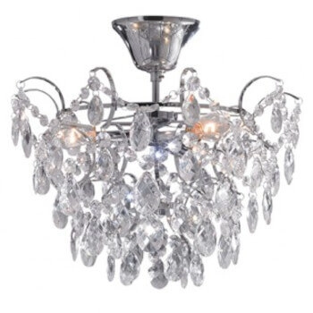 Natynkowa lampa Sofiero 106542 plafon glamour do sypialni chrom