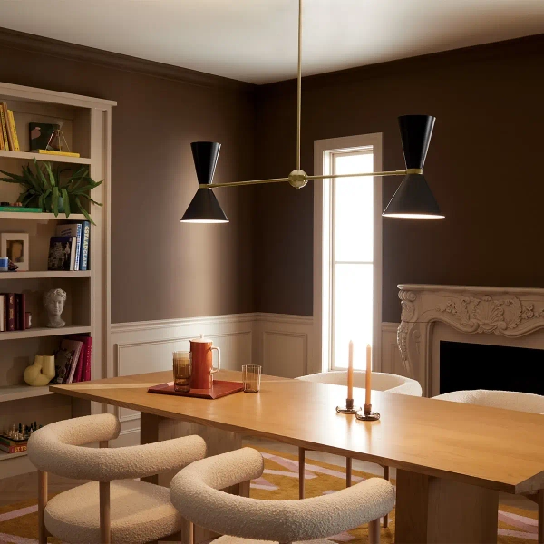 Podwójna lampa wisząca nad stół Phix KL-PHIX-2-LINEAR-CBB regulowana czarna