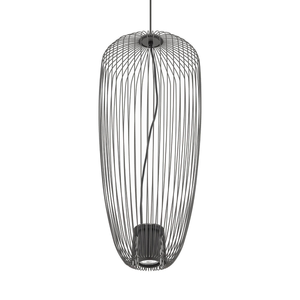 Druciana lampa wisząca Pumpkin 11243 Nowodvorski cage jedwabisty grafit