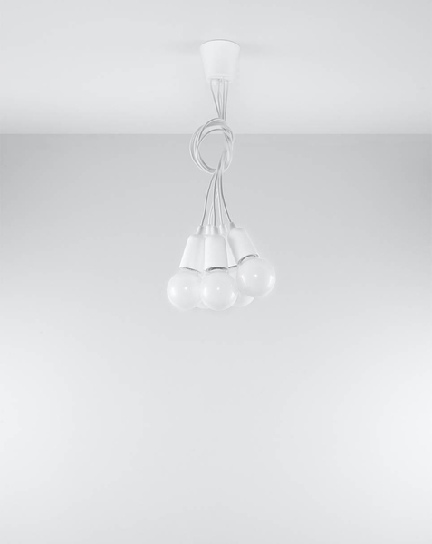 LAMPA wisząca SL.0571 industrialna OPRAWKA zwis pająk biały