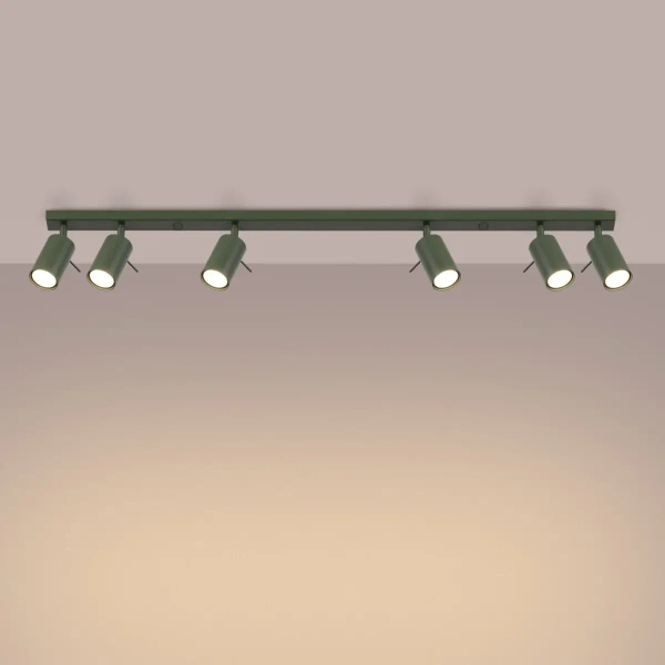 Wielopunktowa lampa sufitowa RING SL.1505 tubki regulowane oliwkowe