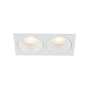 Sufitowa lampa PRISMA biała podwójna wpuszczana 2xGU10 IP65 10580