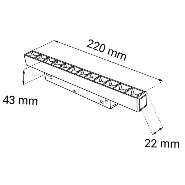 Spot na listwie do szynoprzewodów Komatsu 6646 LED 4000K metalowy biały
