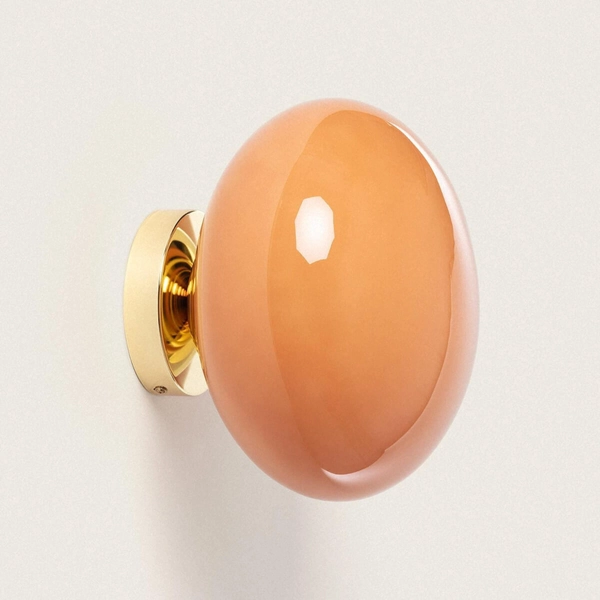 Ścienna lampa kulista Sfero ABR-KCRS Abruzzo pomarańczowy złoty