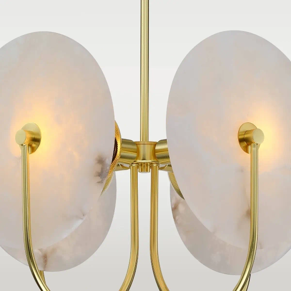 Wisząca lampa Modena P04814BR Cosmolight talerze mosiądz białe