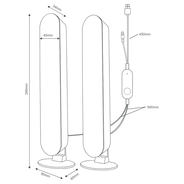Stołowa lampka Game R55382102 RL Light LED 2,5W RGB czarny