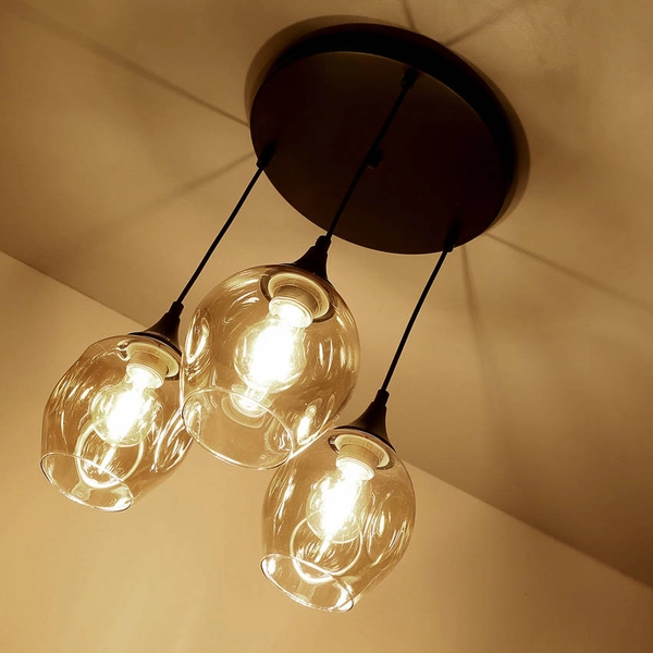 Industrialna lampa wisząca Aspa 33-00613 Candellux kaskada brązowa czarna