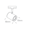 Sufitowa lampa regulowana do systemu trójfazowego OSSI 65520T/W biała