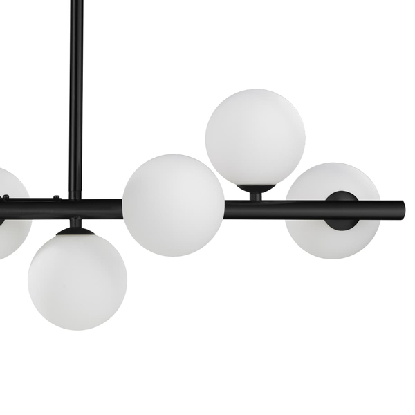 Lampa wisząca MINI MOON ST-8118P-11 black Step mleczne kule żelazo szkło czarna