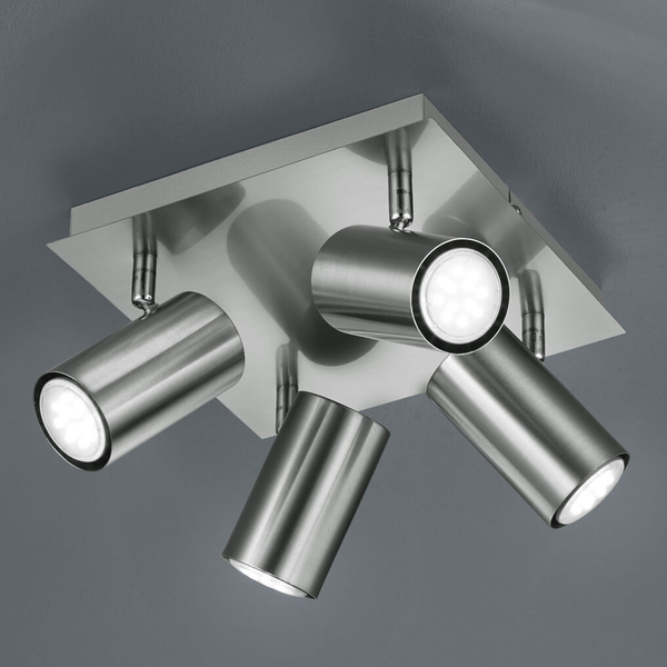 Nasufitowa lampa z regulacją VANTOS DL407802430 Trio do jadalni srebrna