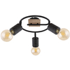 Regulowana LAMPA sufitowa JOSELLA 54033-3 Globo metalowa OPRAWA reflektorki czarne drewno