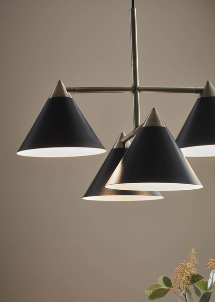 Sypialniana lampa wisząca Klint nad łóżko czarna złota