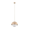 Wisząca lampa do salonu Bono Sabia mleczna kula beżowy