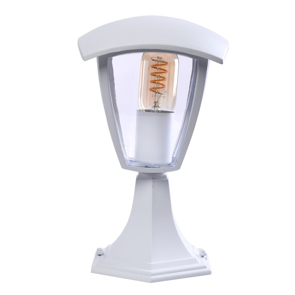 Biały słupek zewnętrzny FOX EKO3513 ogrodowa lampa retro outdoor