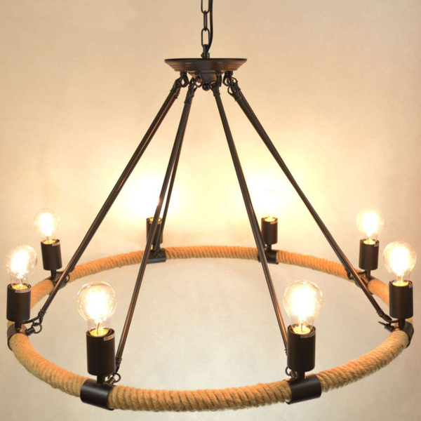 Marynistyczna LAMPA wisząca ROPE ARTHUR 307927 Il mio rustykalna OPRAWA świecznikowa ŻYRANDOL pierścień sznur beżowy findlay