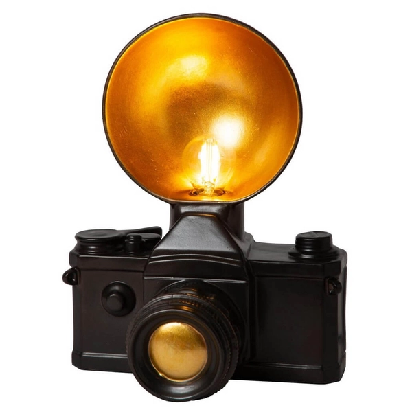 Lampka stołowa aparat Extravaganza Camera 34546/21/30 czarny złoty