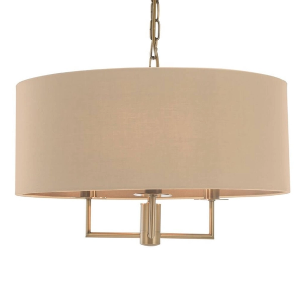 Jadalniana lampa wisząca Jamelia JAM0301 Dar Lighting beżowa mosiądz
