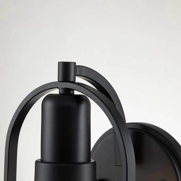 Kinkiet ścienny QN-SOMERSET1-BK opalowe szkło czarny