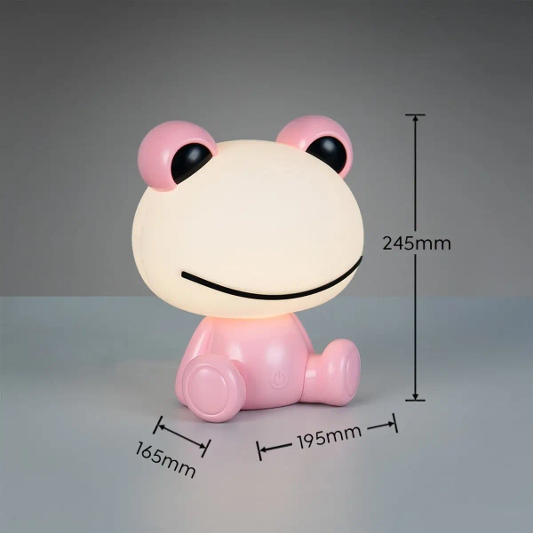 Dziecięca lampka stołowa żaba HOPPER R57971193 LED 0,3W 3000K różowy