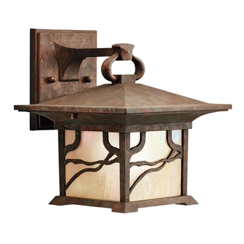 Latarenka naścienna QN-MORRIS-M IP44 domek miedziana